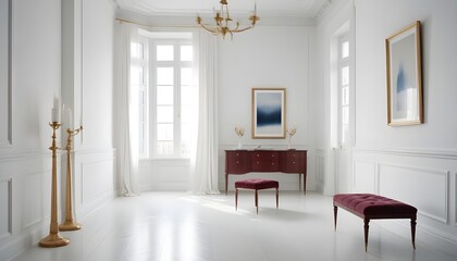 Fototapeta premium Photo interior modern design room 3d illustration