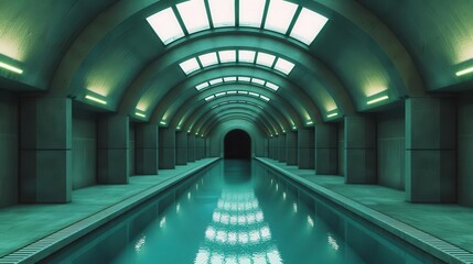 Underground water treatment with advanced infrastructure, Subterranean urban planning, Eco-friendly project