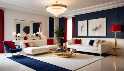 Fototapeta premium Photo interior modern design room 3d illustration