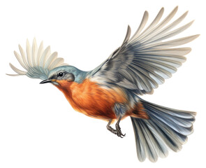 Fototapeta premium PNG Flying Robin robin bird bluebird.