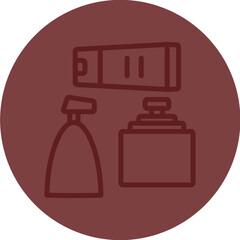 Fragrance Selection Vector Line Maroon Circle Maroon