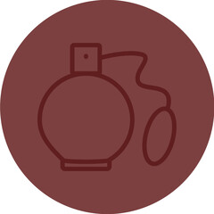 Perfume Layering Vector Line Maroon Circle Maroon