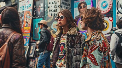 Retro Fashion Street Style with Bold Patterns