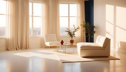 Photo interior modern design room 3d illustration