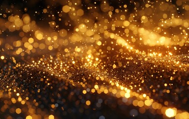 Golden dust background,created with Generative AI tecnology.