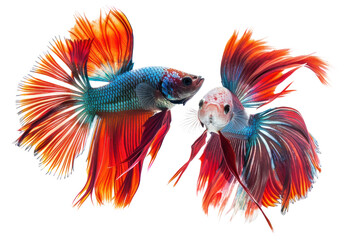 Obraz premium PNG Vibrant betta fish display elegance.