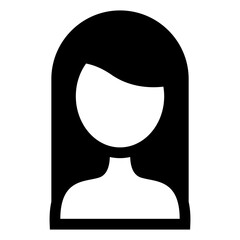 Woman hairstyle icon vector illustration graphic design