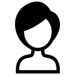 Woman hairstyle icon vector illustration graphic design