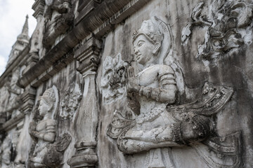 detail of the cathedral of notre dame de city