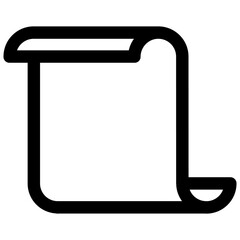Paper icon in thin line style. Vector illustration graphic design