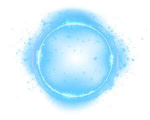 PNG Glowing blue energy circle illustration
