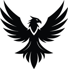 Eagle Logo Style Silhouette Vector Illustration