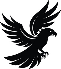 Eagle Logo Style Silhouette Vector Illustration