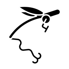 Fly Fishing glyph icon