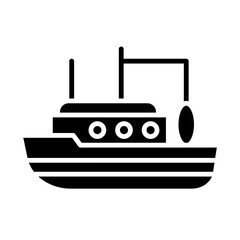 Trawler glyph icon