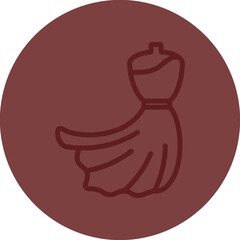 Boutique Vector Line Maroon Circle Maroon