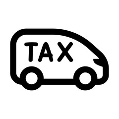 Motor vehicle tax icon in thin line style. Vector illustration graphic design