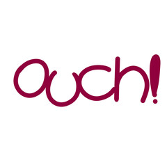 Ouch exclamation illustration