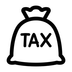 Tax icon in thin line style. Vector illustration graphic design