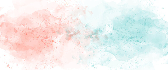 Artistic splatter watercolor banner background