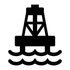 Oil rig icon vector illustration graphic design