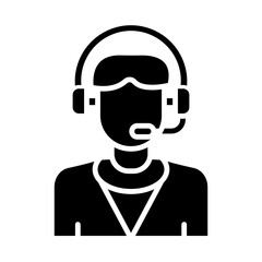 Call Agent glyph icon