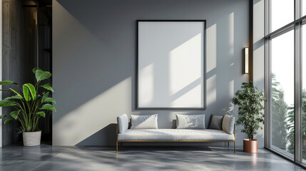 Fototapeta premium Minimalist Muse: Showcase Your Art in a Modern Space