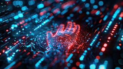 Advanced cybersecurity measures, featuring biometric authentication and data encryption