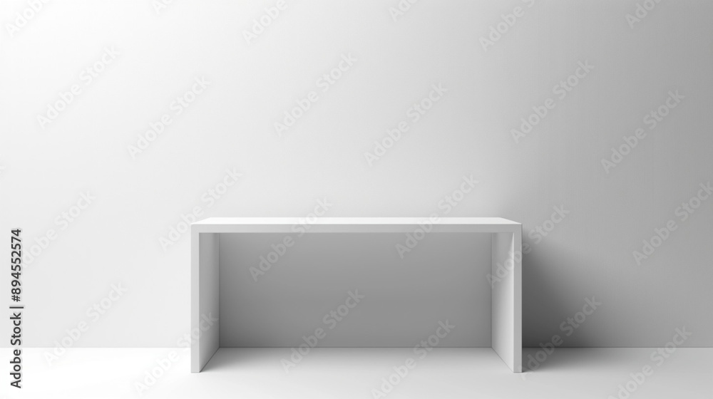 Poster white abstract stage background product display podium. product display presentation with generative