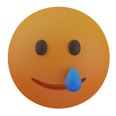 3d render  Smiling Face with Tear  illustration