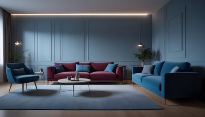 Fototapeta premium Photo interior modern design room 3d illustration