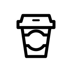 Coffee icon in thin line style. Vector illustration graphic design