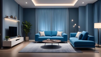 Photo interior modern design room 3d illustration