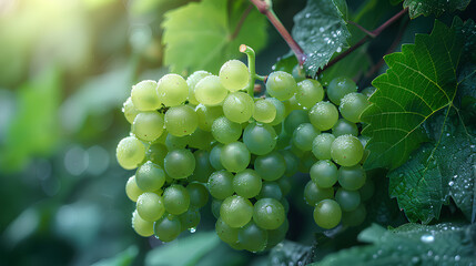 Fresh grapes in the morning, Background
