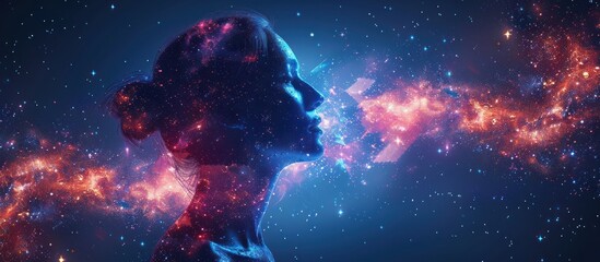 Cosmic Woman: A Portrait of Beauty and Stardust