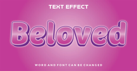 Beloved  editable text effect