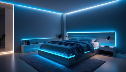 Photo interior modern design room 3d illustration