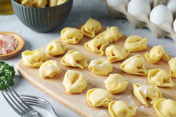 Tortellini - dumplings typical dish from Italian cuisine	