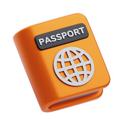 Passport 3D Icon. Vacation and Travel Concept