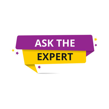 Vector illustration modern ask the expert banner, Isolated web element.