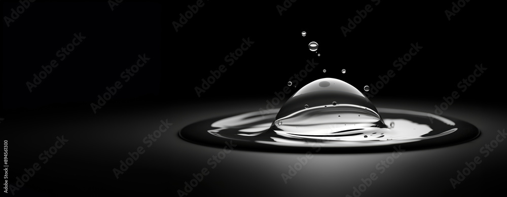 Sticker water drop macro monochrome wallpaper