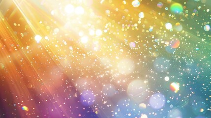 Obraz premium Sunlight Glitter Texture Overlay with Prism and Rainbow Background