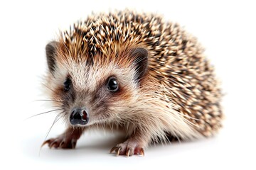 Fototapeta premium Hedgehog on white background