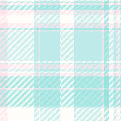 Bandanna plaid background fabric, individuality tartan check texture. Canadian textile pattern seamless vector in light and snow colors.