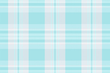 Girly texture seamless vector, display plaid textile background. Warmth fabric tartan check pattern in light and light cyan colors.