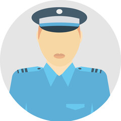 Cop vector icon in background style 