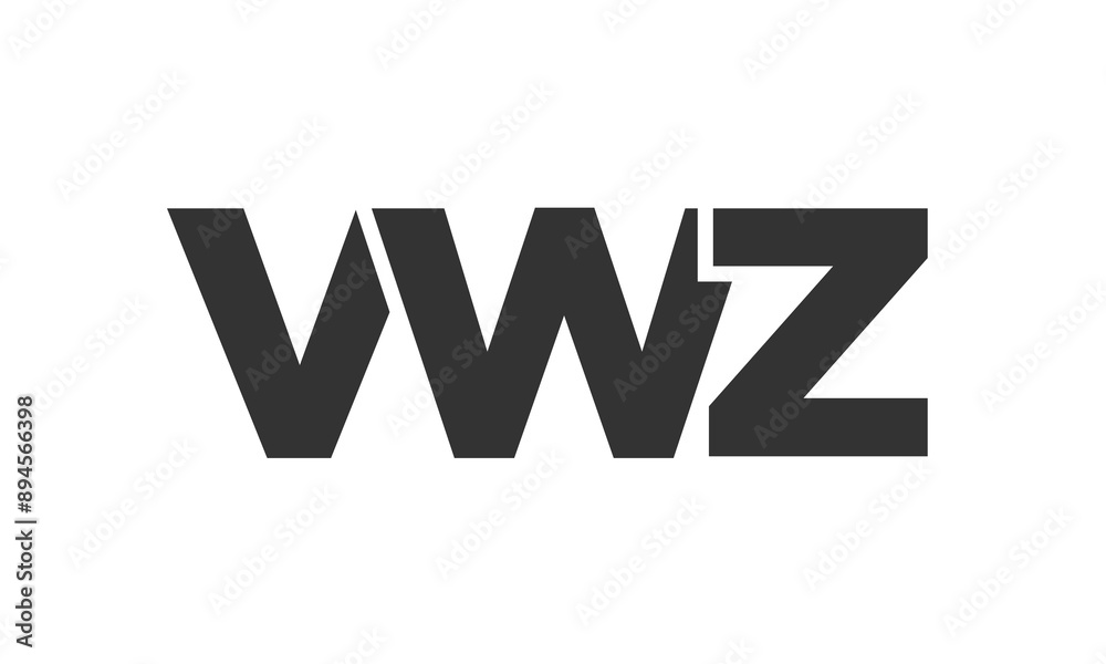 Fototapete vwz logo design template with strong and modern bold text. initial based vector logotype featuring s