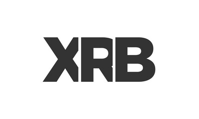 XRB logo design template with strong and modern bold text. Initial based vector logotype featuring simple and minimal typography. Trendy company identity.