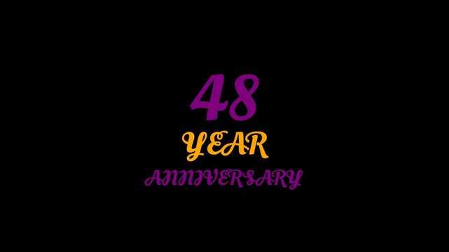 48 Year Anniversary Text Animation