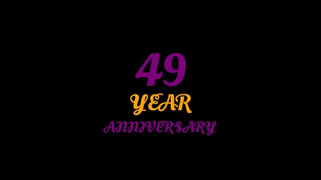 49 Year Anniversary Text Animation